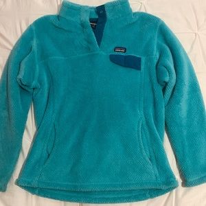 teal patagonia pullover size kids xl (14)